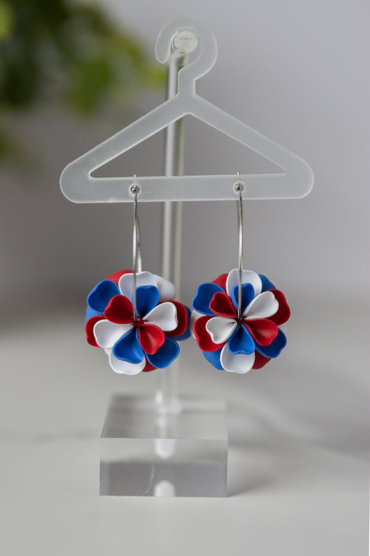 Red, White and Blue Flowers